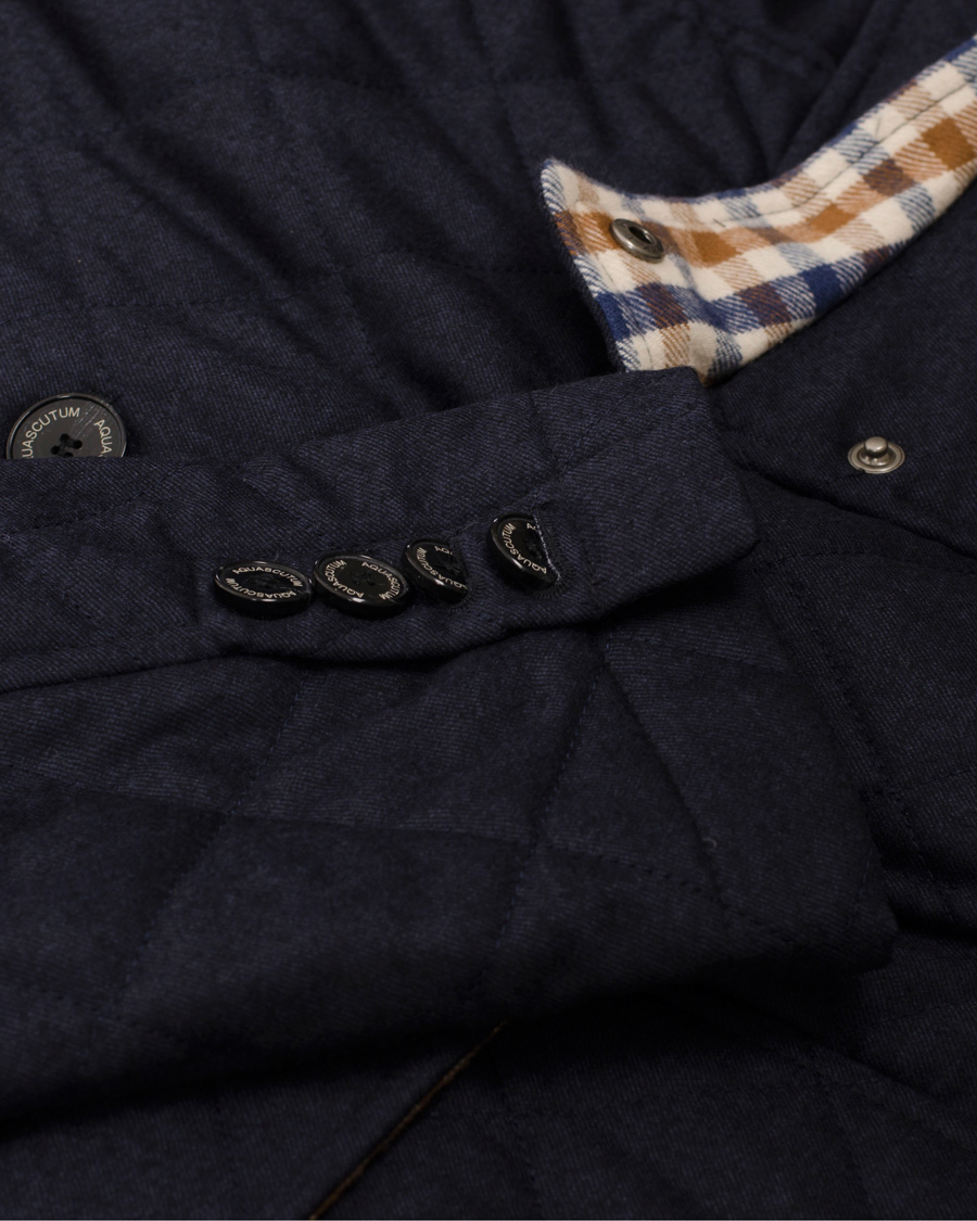 Herre | Jakker | Aquascutum | Flanell Quilt Jacket Navy
