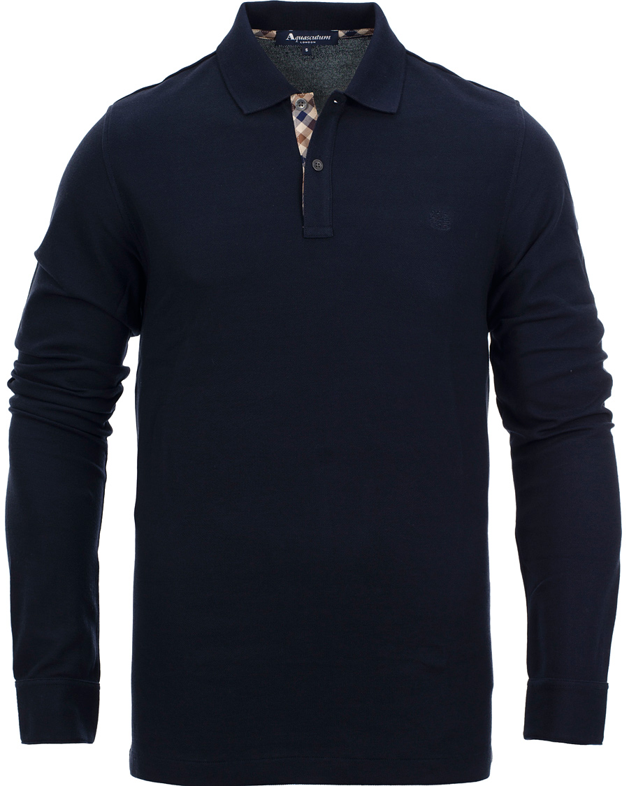 Herre | Trøjer | Aquascutum | Long Sleeve Polo Navy