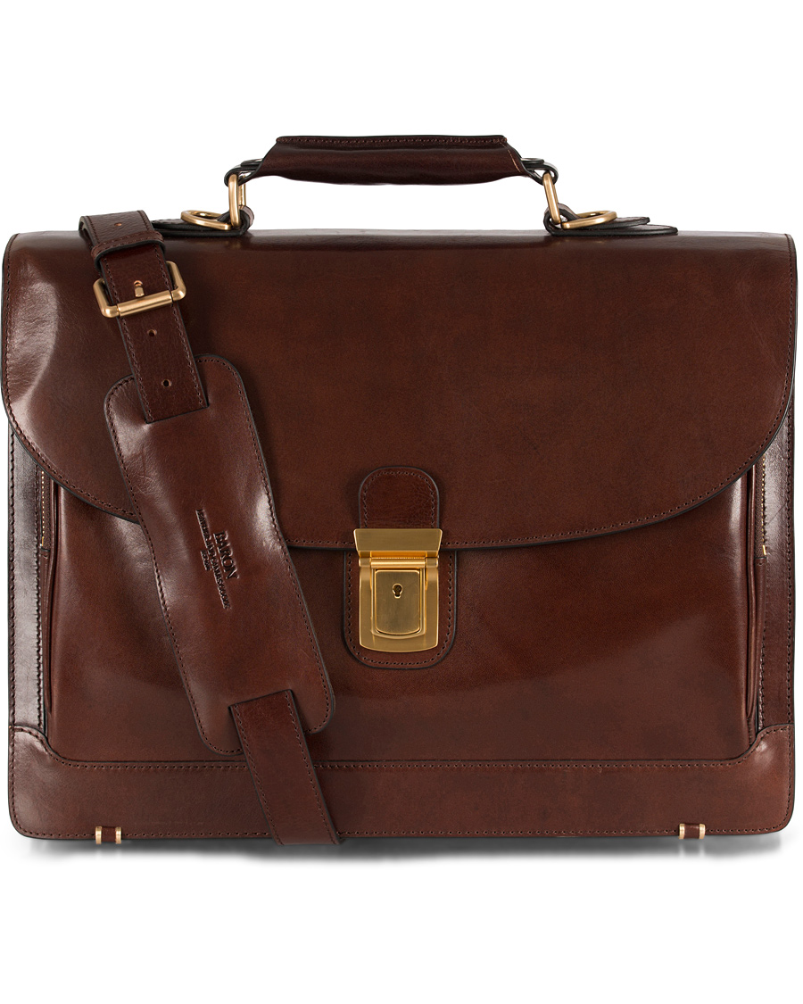 Herre | Baron Classic Briefcase Brown Leather | Baron | Classic Briefcase Brown Leather