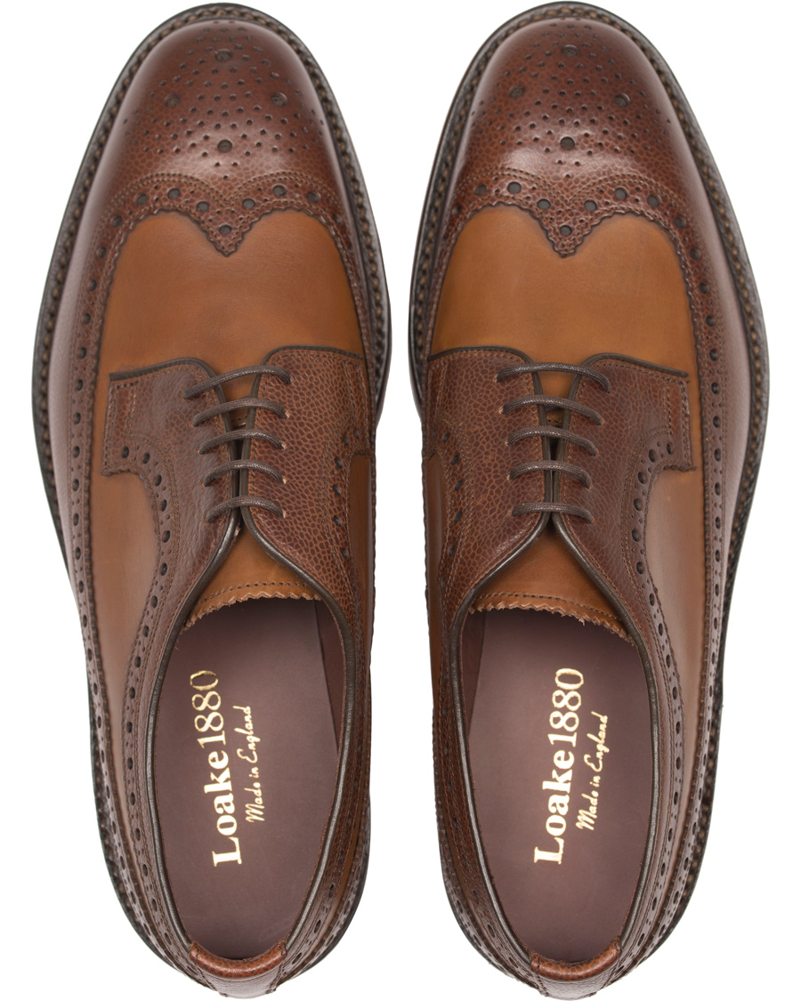 Herre | Loake 1880 Taunton Brogue Dark Brown Grain Calf | Loake 1880 | Taunton Brogue Dark Brown Grain Calf