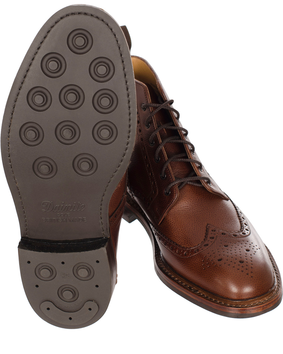 Herre | Loake 1880 Fairdford Brogue Boot Dark Brown Grain Calf | Loake 1880 | Fairdford Brogue Boot Dark Brown Grain Calf