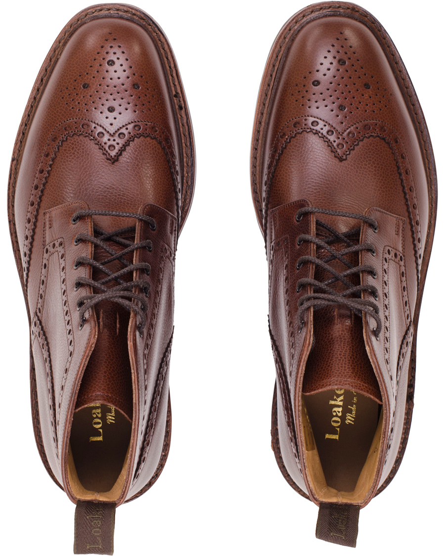 Herre | Loake 1880 Fairdford Brogue Boot Dark Brown Grain Calf | Loake 1880 | Fairdford Brogue Boot Dark Brown Grain Calf