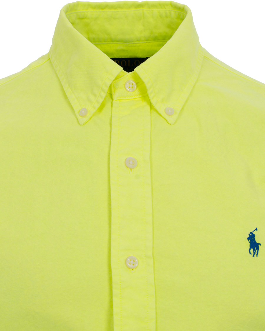Herre | Skjorter | Polo Ralph Lauren | Slim Fit Oxford Shirt Safety Yellow