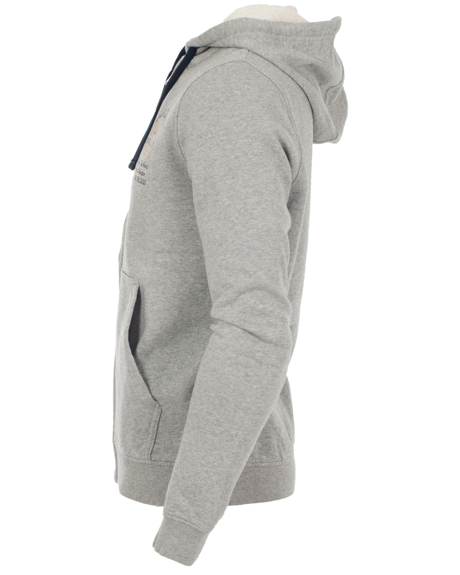 Herre | Trøjer | Henri-Lloyd | Henri Lloyd Hopton Hooded Full Zip Sweat Grey Marl