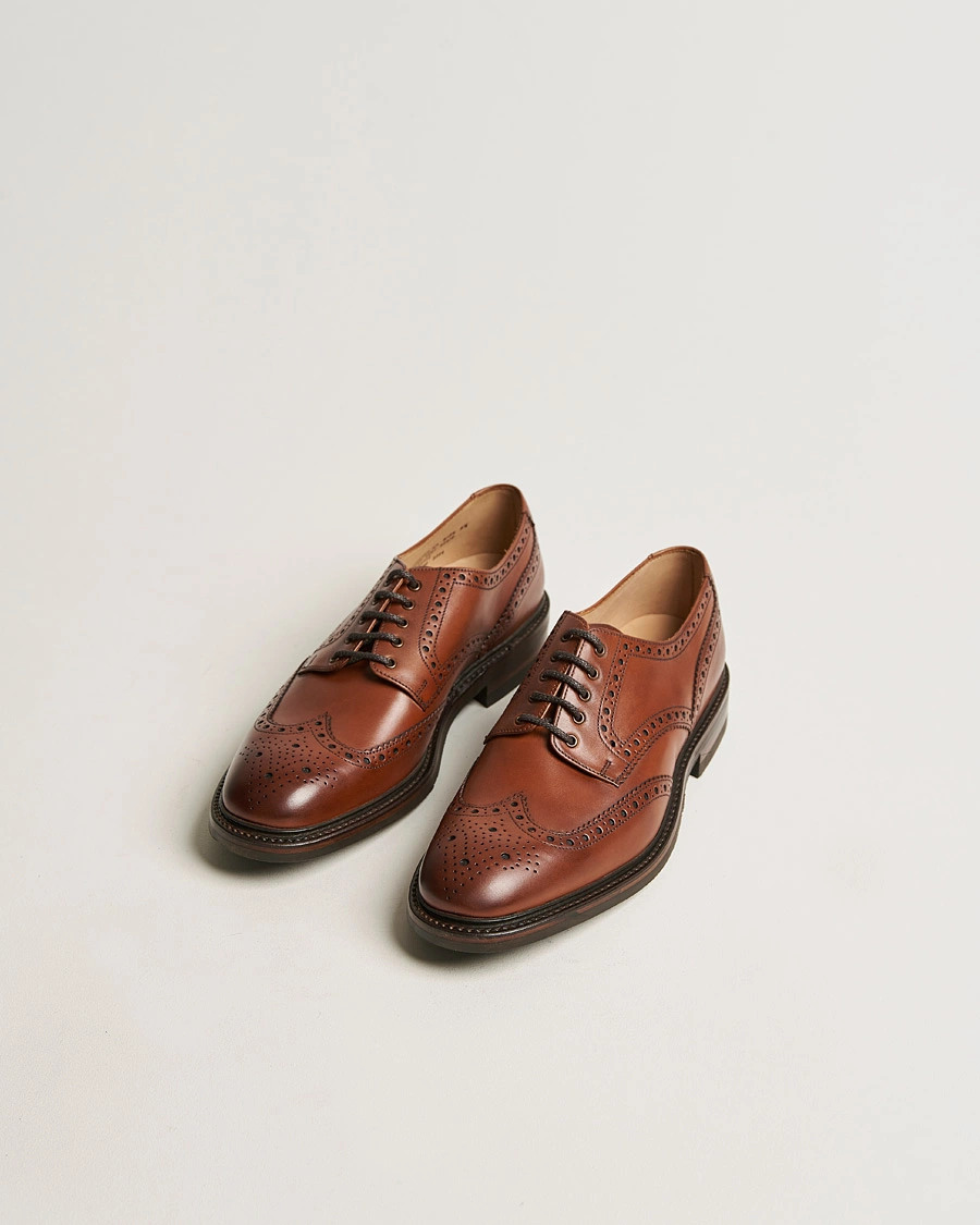 Herre | Håndlavet sko - Skoblokskampagne | Loake 1880 | Chester Dainite Brogue Mahogany Burnished Calf