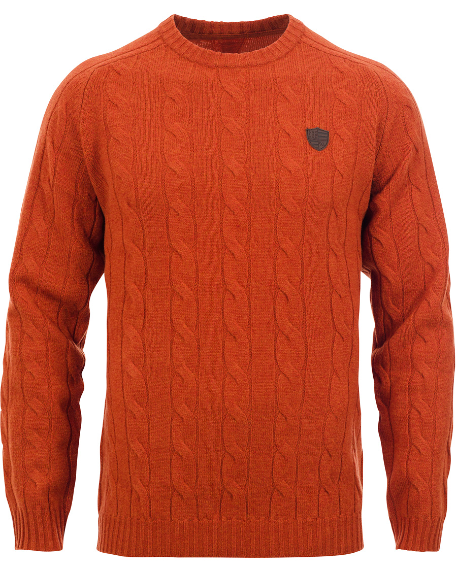 Herre | Trøjer | Lexington | Andrew Cable Roundneck Orange Ketchup
