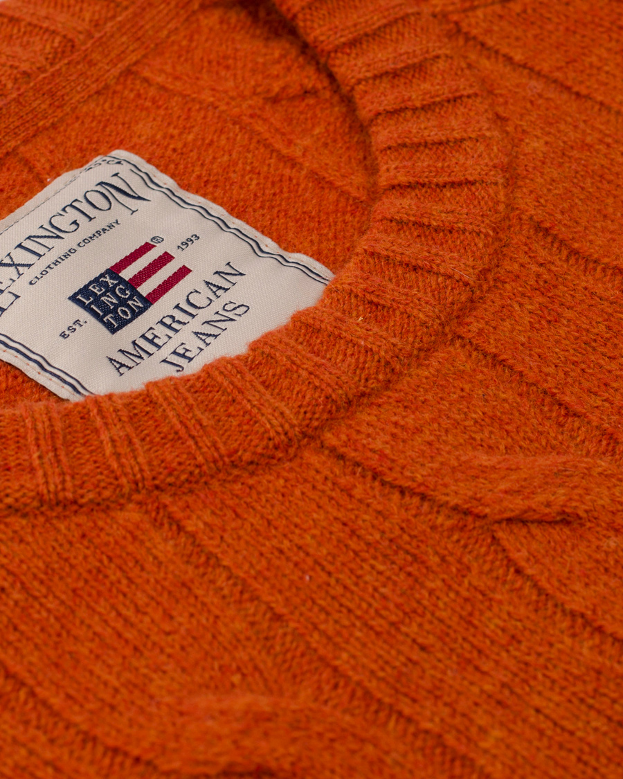 Herre | Trøjer | Lexington | Andrew Cable Roundneck Orange Ketchup