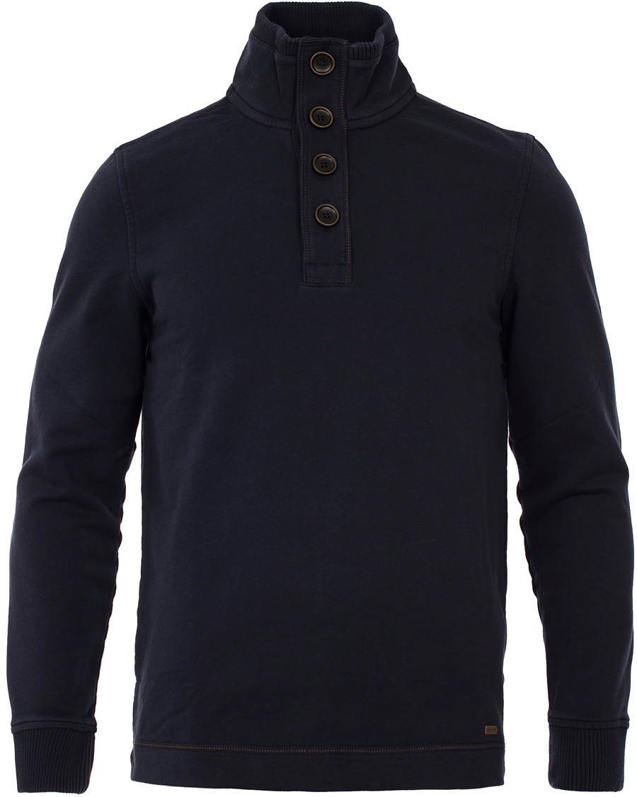 Herre | Trøjer | BOSS ORANGE | BOSS Casual Wherso Button Sweatshirt Dark Blue