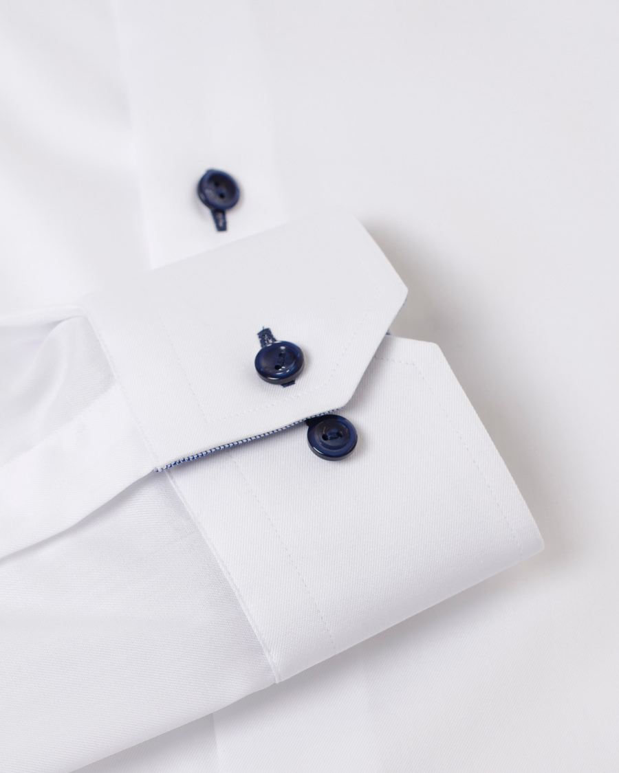 Herre | Skjorter | Eton | Slim Fit Holiday Shirt Red Ribbon White