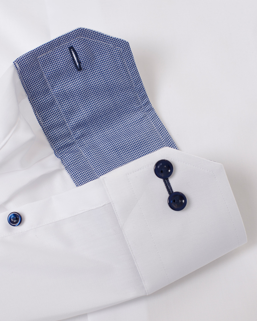Herre | Skjorter | Eton | Slim Fit Holiday Shirt Red Ribbon White