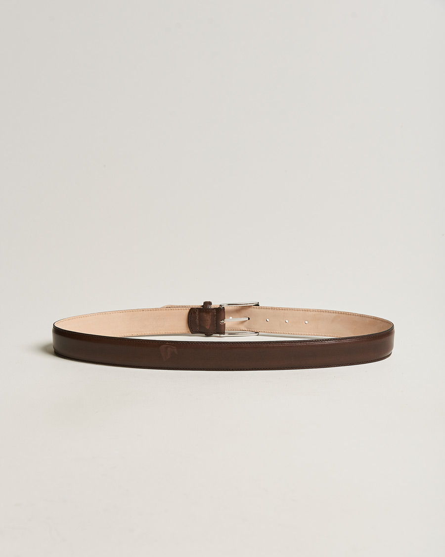 Herre |  | Loake 1880 | Henry Leather Belt 3,3 cm Dark Brown