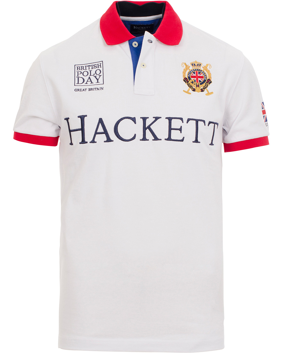 Herre | Polotrøjer | Hackett | British Polo Day Great Britain Piké White