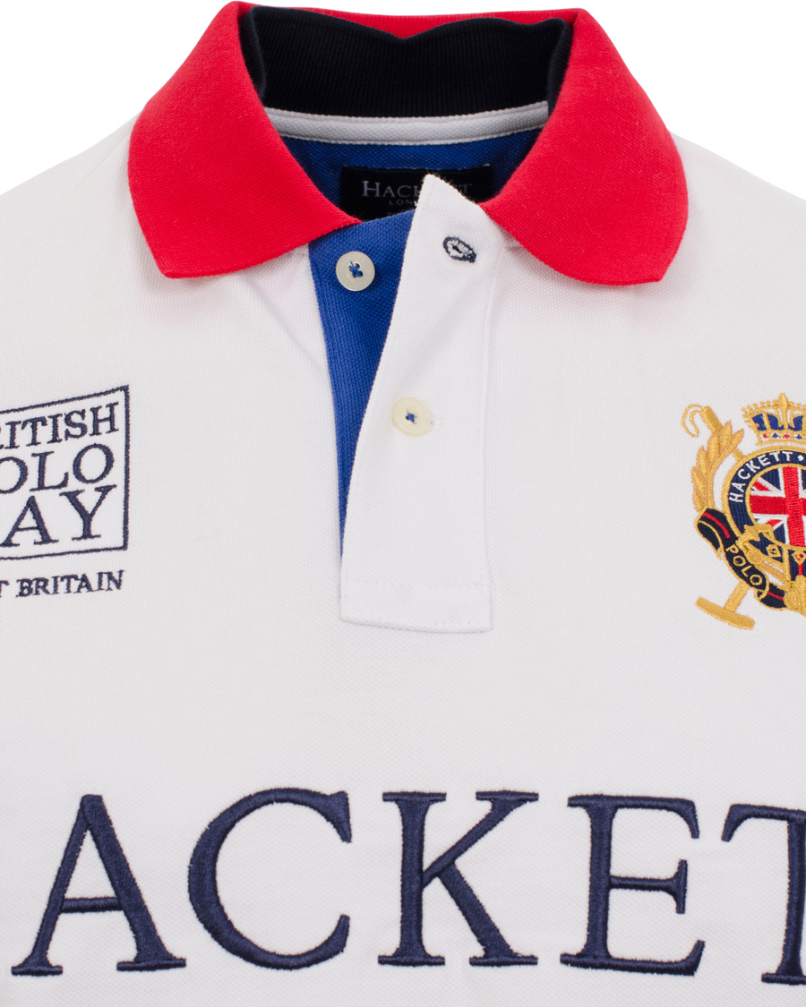 Herre | Polotrøjer | Hackett | British Polo Day Great Britain Piké White