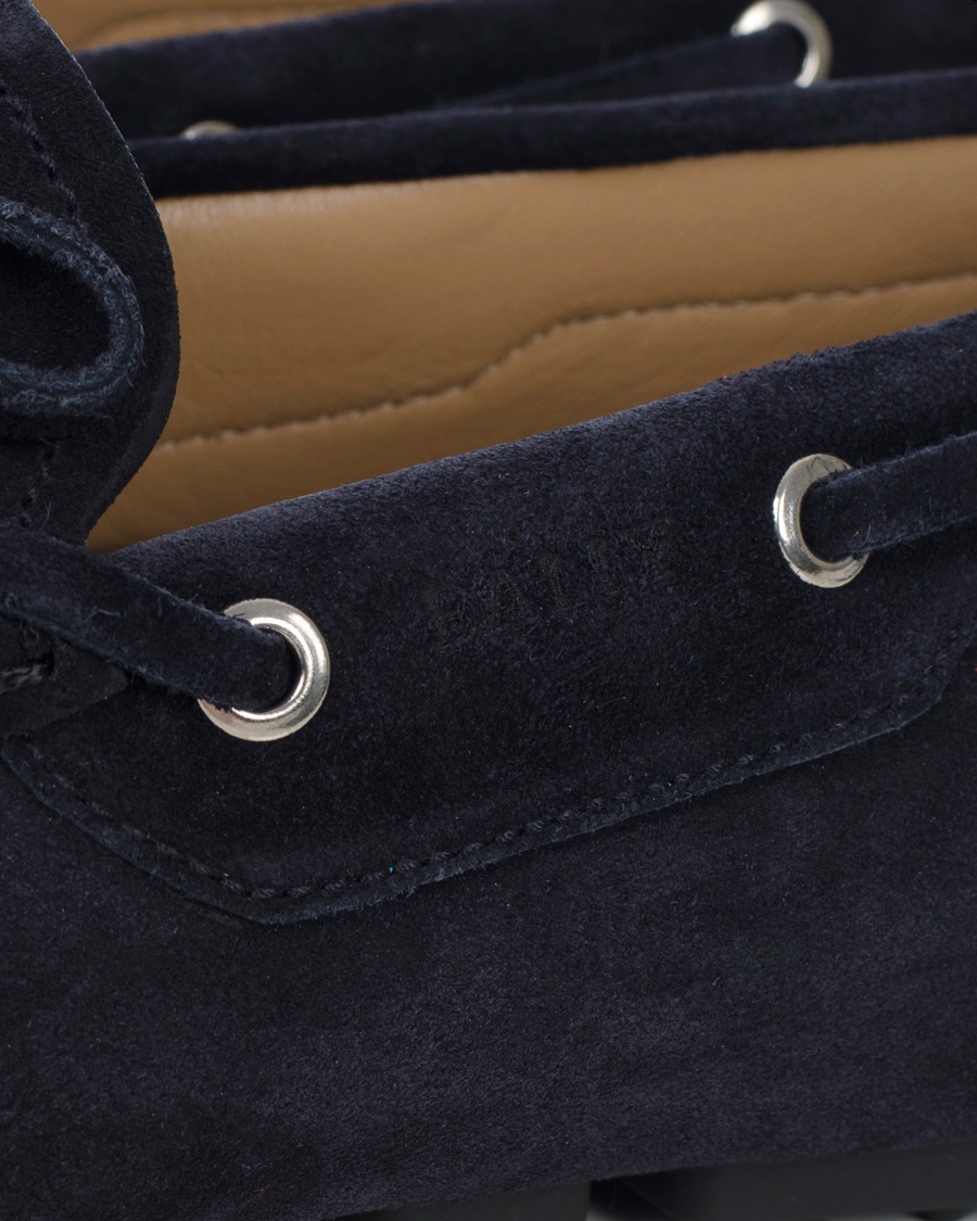 Herre | BALLY Dramer Suede Car Shoe Blue Navy | Bally | Dramer Suede Car Shoe Blue Navy