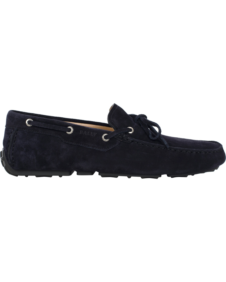 Herre | BALLY Dramer Suede Car Shoe Blue Navy | Bally | Dramer Suede Car Shoe Blue Navy
