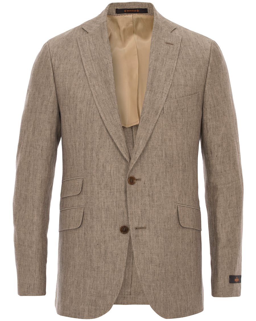 Herre | Blazere & jakker | Morris | Marlow Herringbone Linen Blazer Khaki