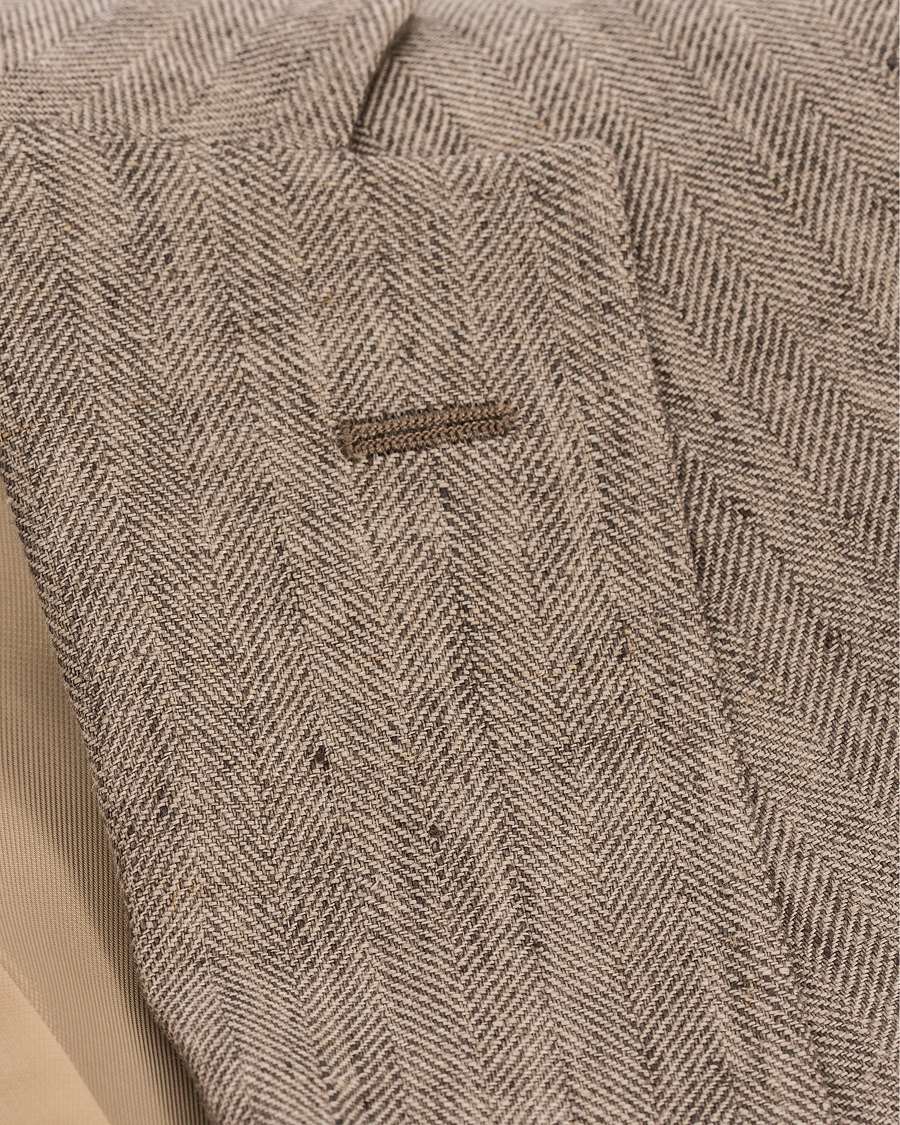Herre | Blazere & jakker | Morris | Marlow Herringbone Linen Blazer Khaki