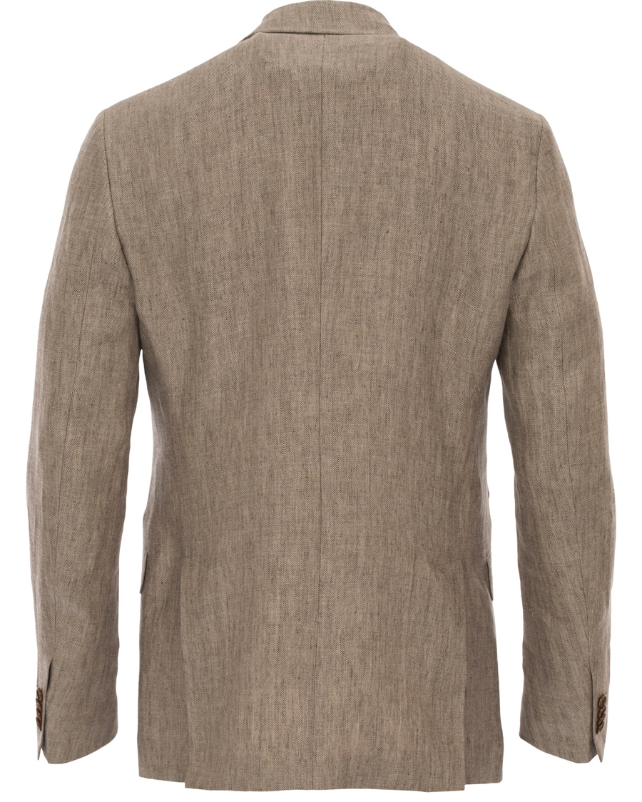 Herre | Blazere & jakker | Morris | Marlow Herringbone Linen Blazer Khaki