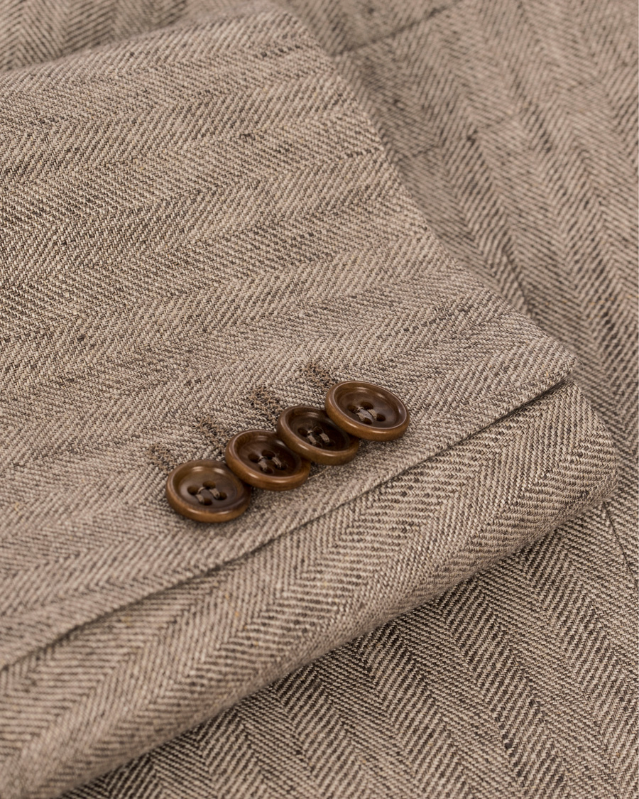 Herre | Blazere & jakker | Morris | Marlow Herringbone Linen Blazer Khaki