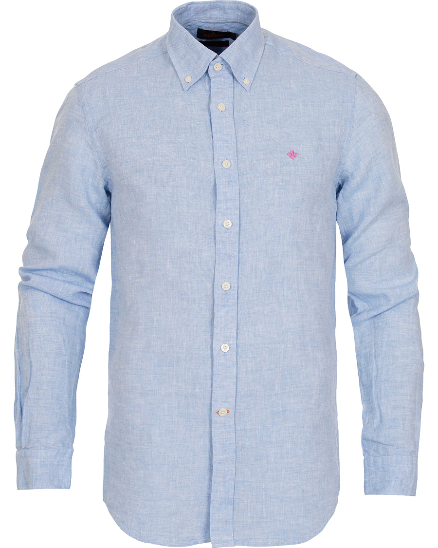Herre | Skjorter | Morris | Douglas Linen Shirt Light Blue
