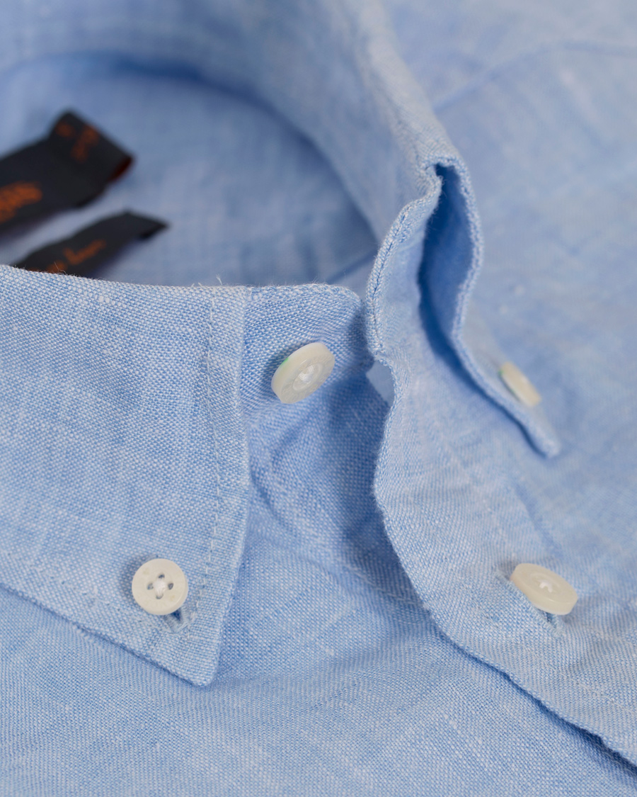 Herre | Skjorter | Morris | Douglas Linen Shirt Light Blue