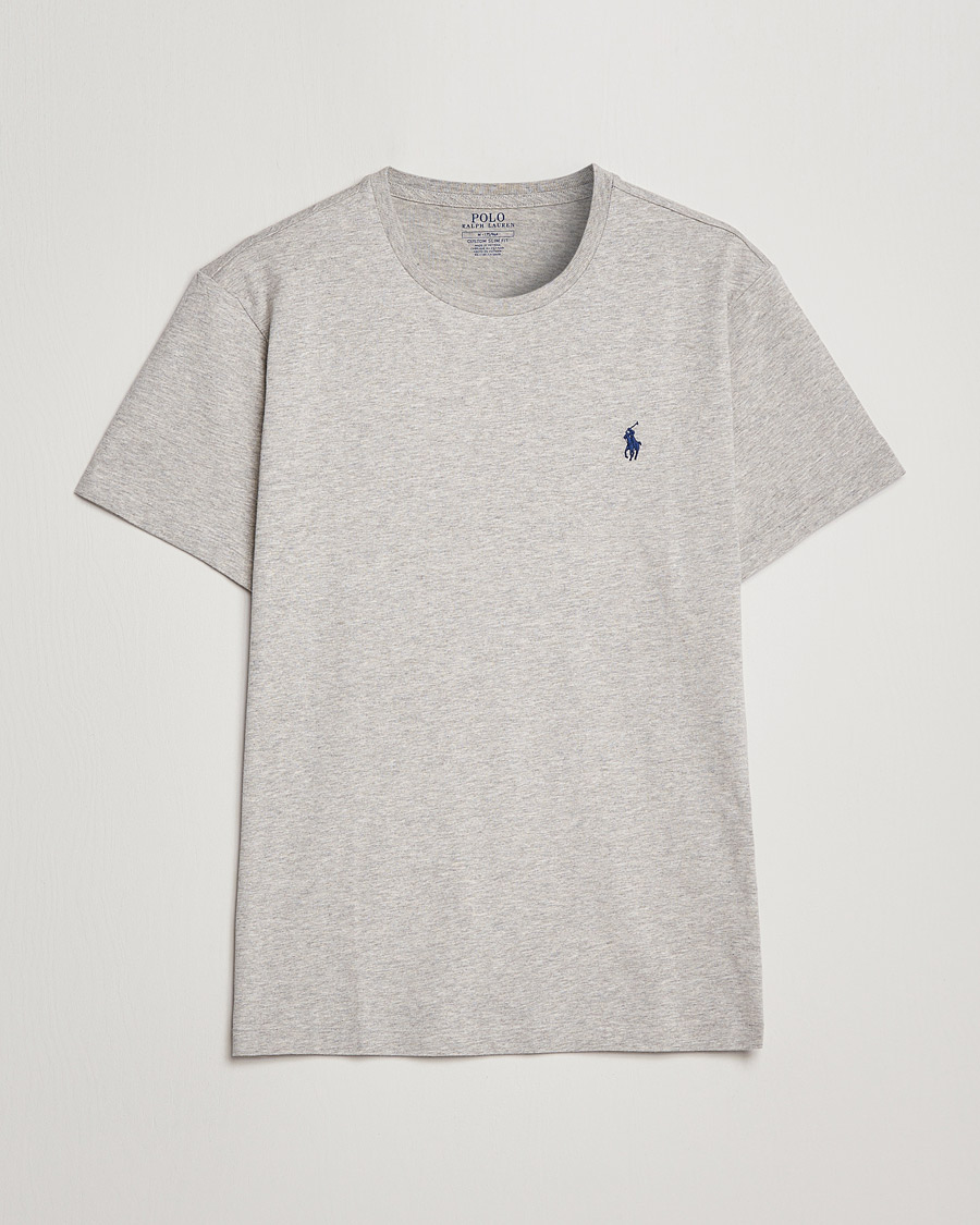 Herre | T-Shirts | Polo Ralph Lauren | Custom Slim Fit Tee New Grey Heather