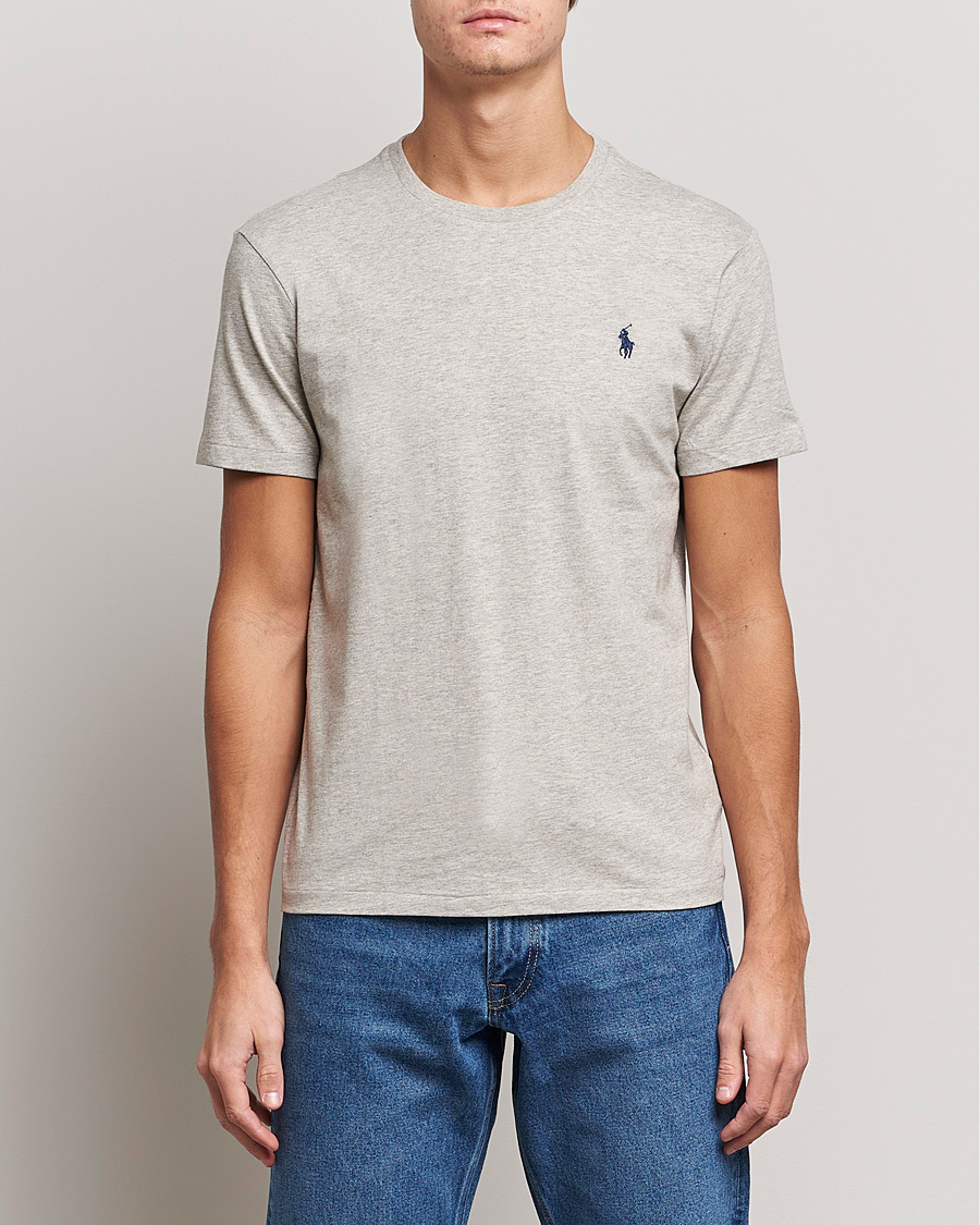 Herre | T-Shirts | Polo Ralph Lauren | Custom Slim Fit Tee New Grey Heather