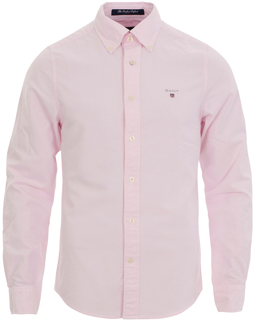 Herre | Skjorter | GANT | The Perfect Oxford Shirt Fitted Body Pastel Pink