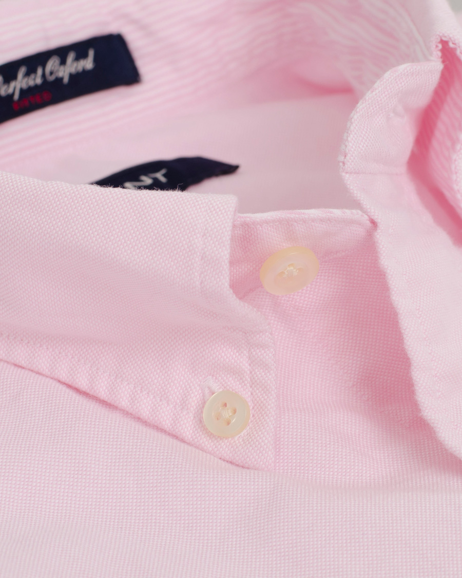 Herre | Skjorter | GANT | The Perfect Oxford Shirt Fitted Body Pastel Pink