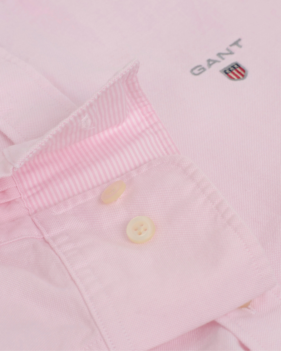 Herre | Skjorter | GANT | The Perfect Oxford Shirt Fitted Body Pastel Pink