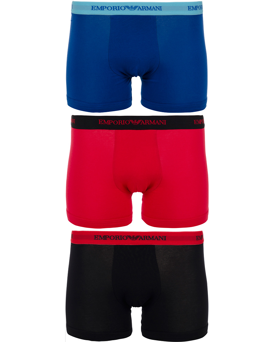 Herre | Undertøj | Emporio Armani | 3-Pack Boxer Stretch Blue/Black/Red