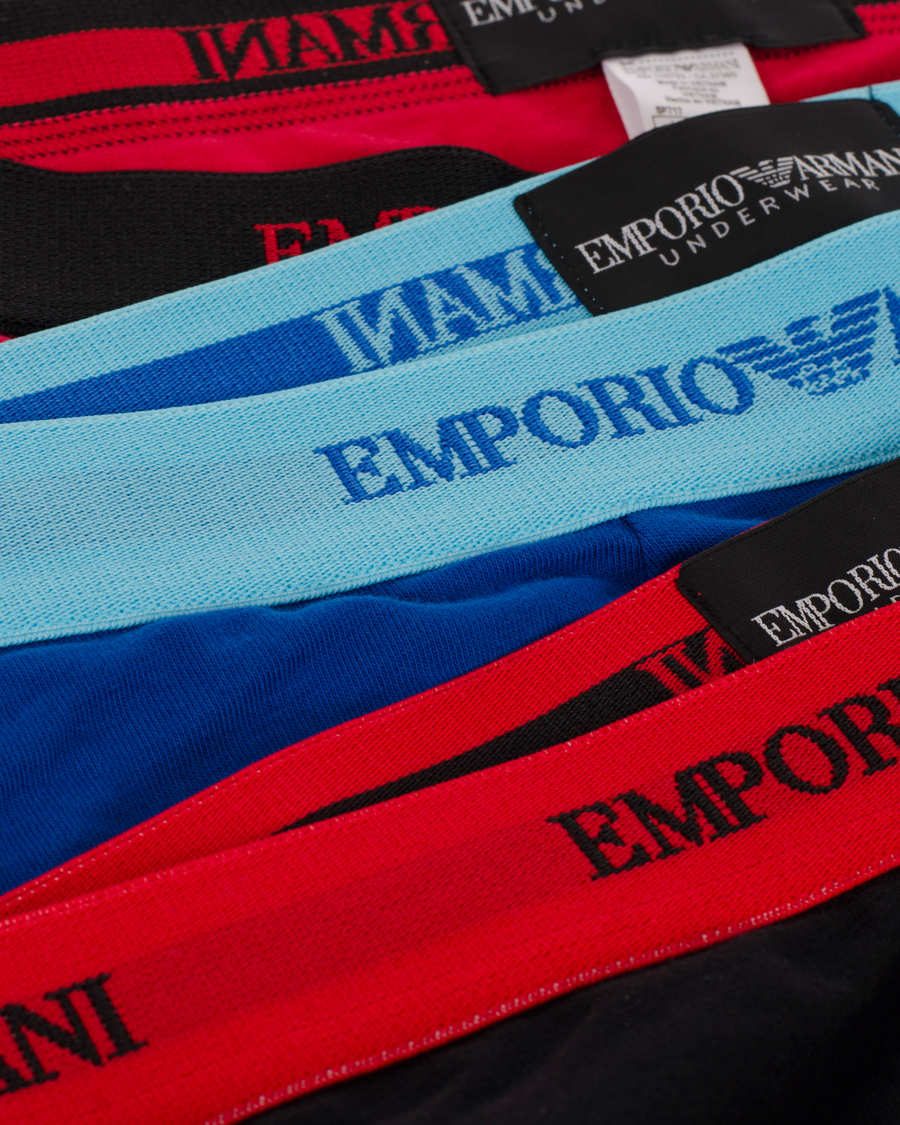 Herre | Undertøj | Emporio Armani | 3-Pack Boxer Stretch Blue/Black/Red