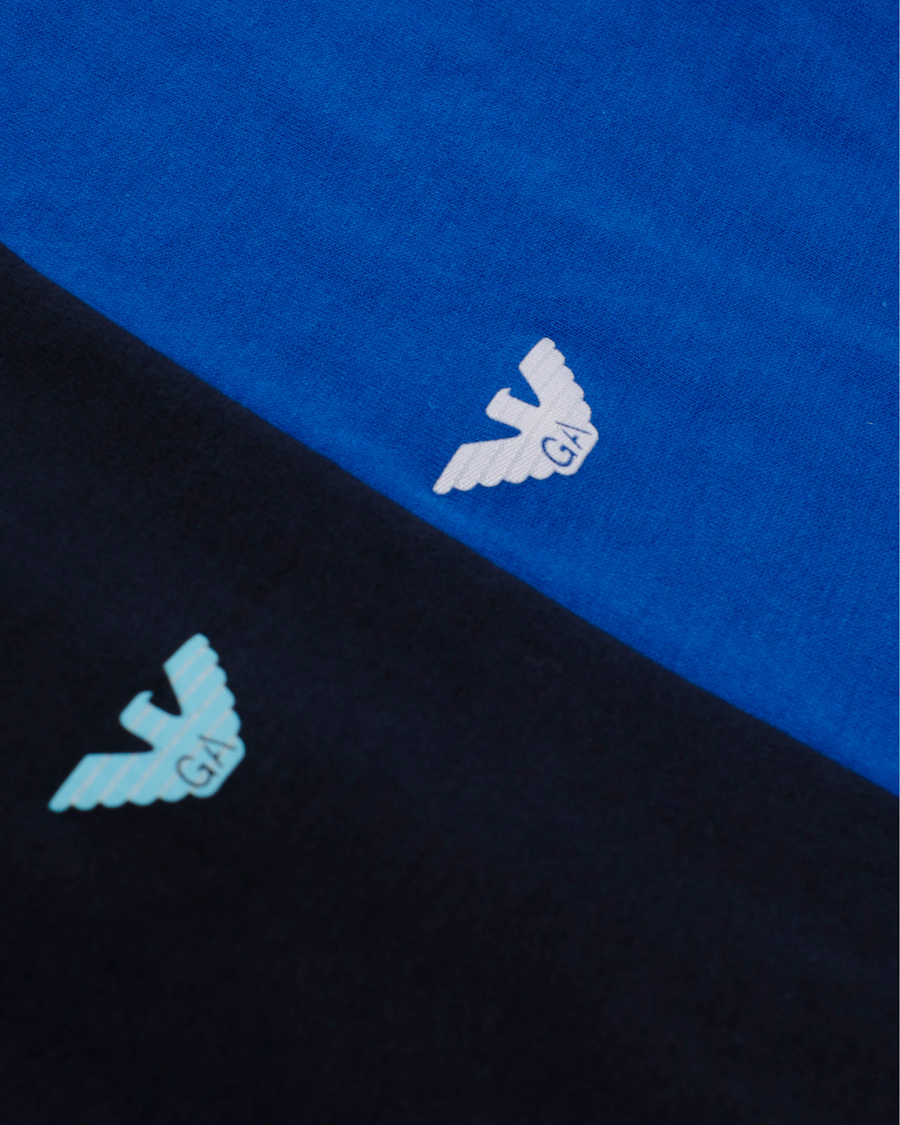 Herre | T-Shirts | Emporio Armani | 2-Pack T-shirt Regular Fit Navy/Blue