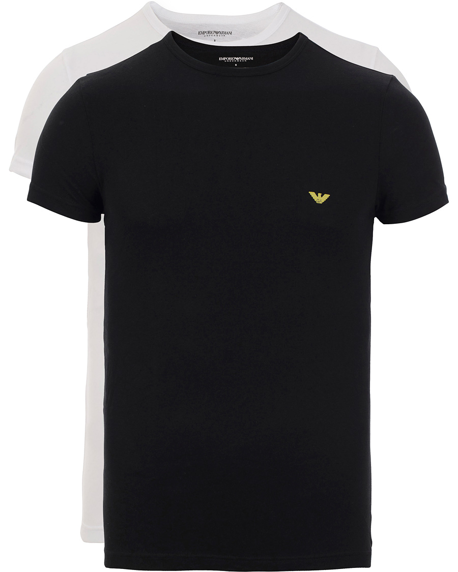 Herre | T-Shirts | Emporio Armani | 2-Pack T-shirt Regular Fit White/Black