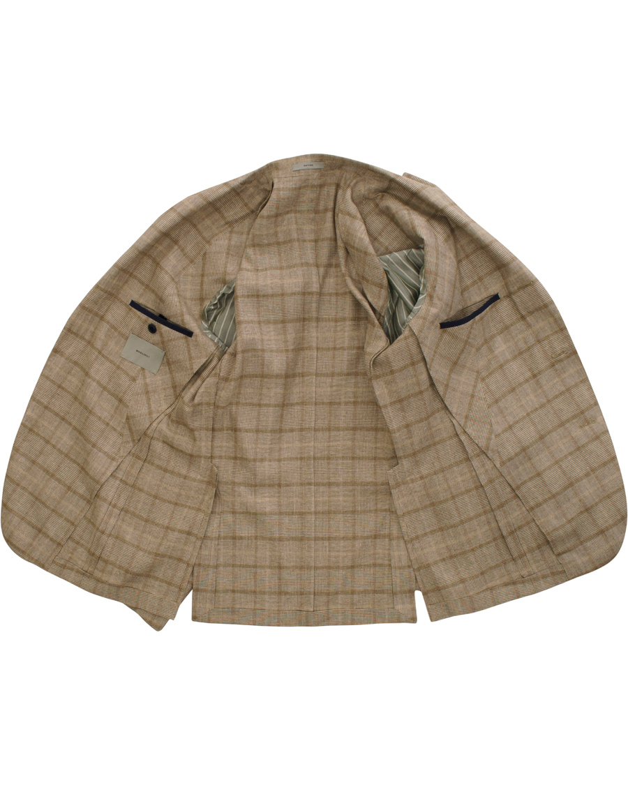 Herre | Blazere & jakker | Boglioli | Dover Patch Pocket Prince Of Wales Blazer Beige