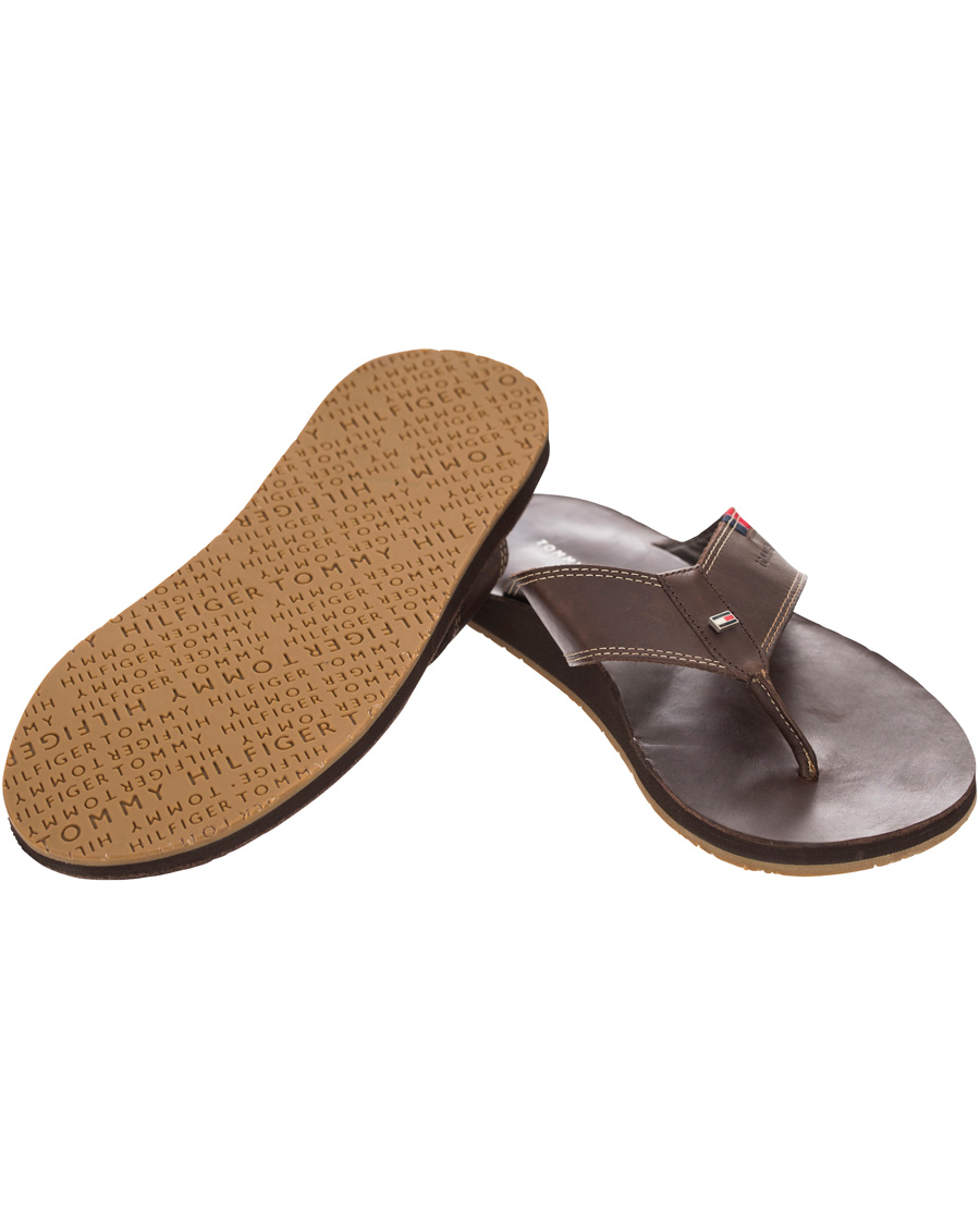 Herre | Tommy Hilfiger Timsbury 7 Leather Sandal Coffee | Tommy Hilfiger | Timsbury 7 Leather Sandal Coffee
