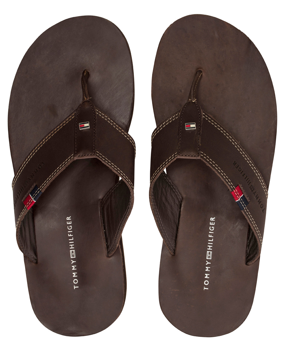 Herre | Tommy Hilfiger Timsbury 7 Leather Sandal Coffee | Tommy Hilfiger | Timsbury 7 Leather Sandal Coffee