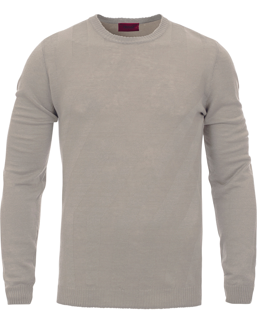 Herre | Trøjer | HUGO | Seel Knitted Sweater Medium Beige