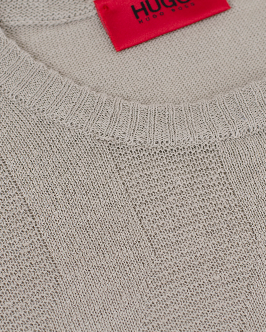 Herre | Trøjer | HUGO | Seel Knitted Sweater Medium Beige