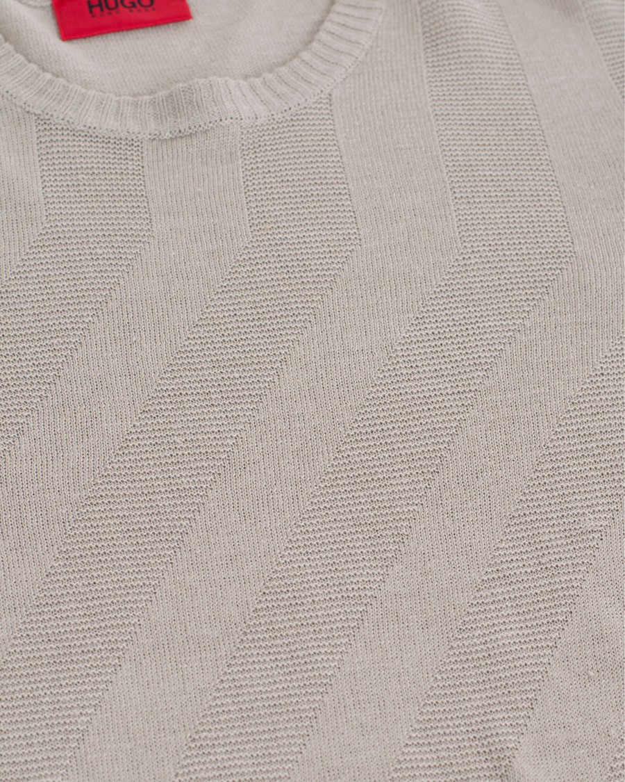 Herre | Trøjer | HUGO | Seel Knitted Sweater Medium Beige