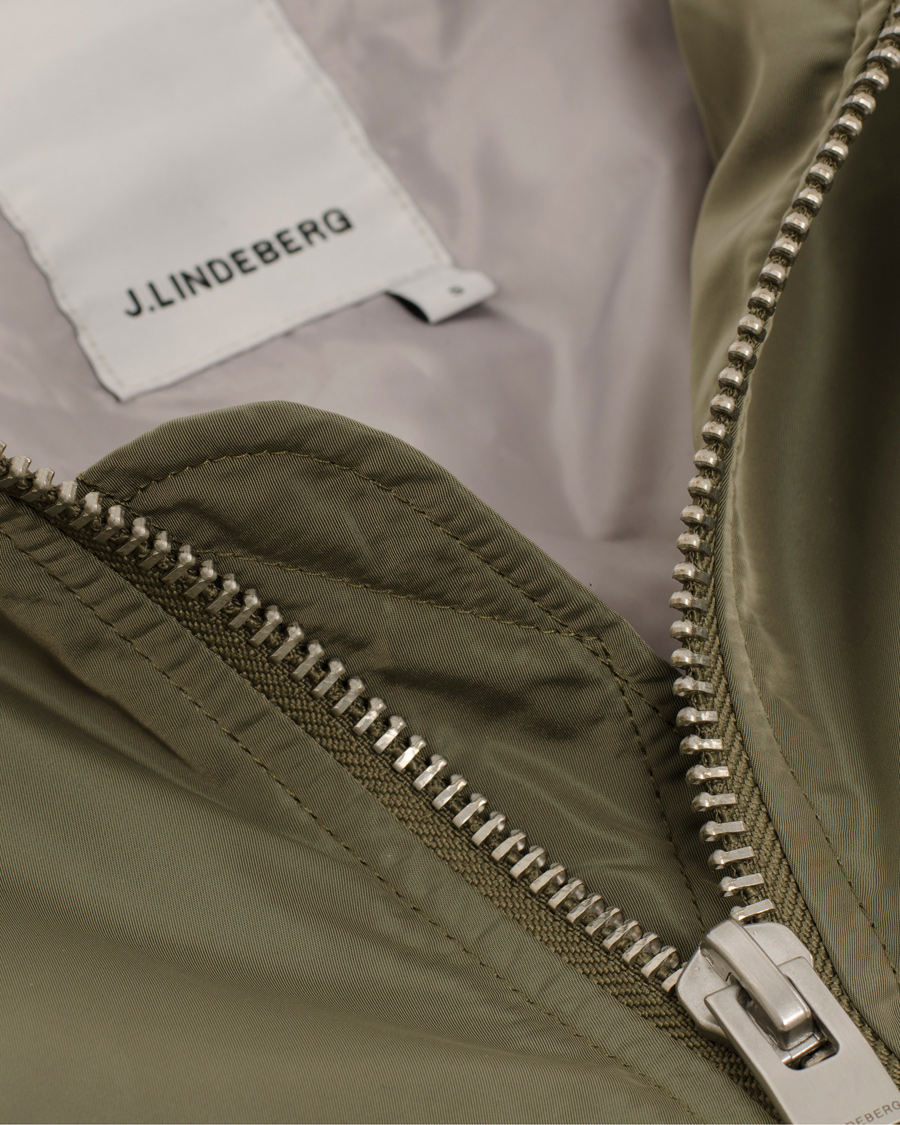 Herre | Jakker | J.Lindeberg | Marky Taff Nylon Bomber Jacket Olive Green