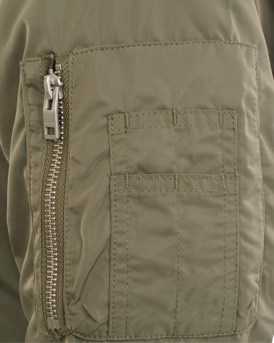 Herre | Jakker | J.Lindeberg | Marky Taff Nylon Bomber Jacket Olive Green