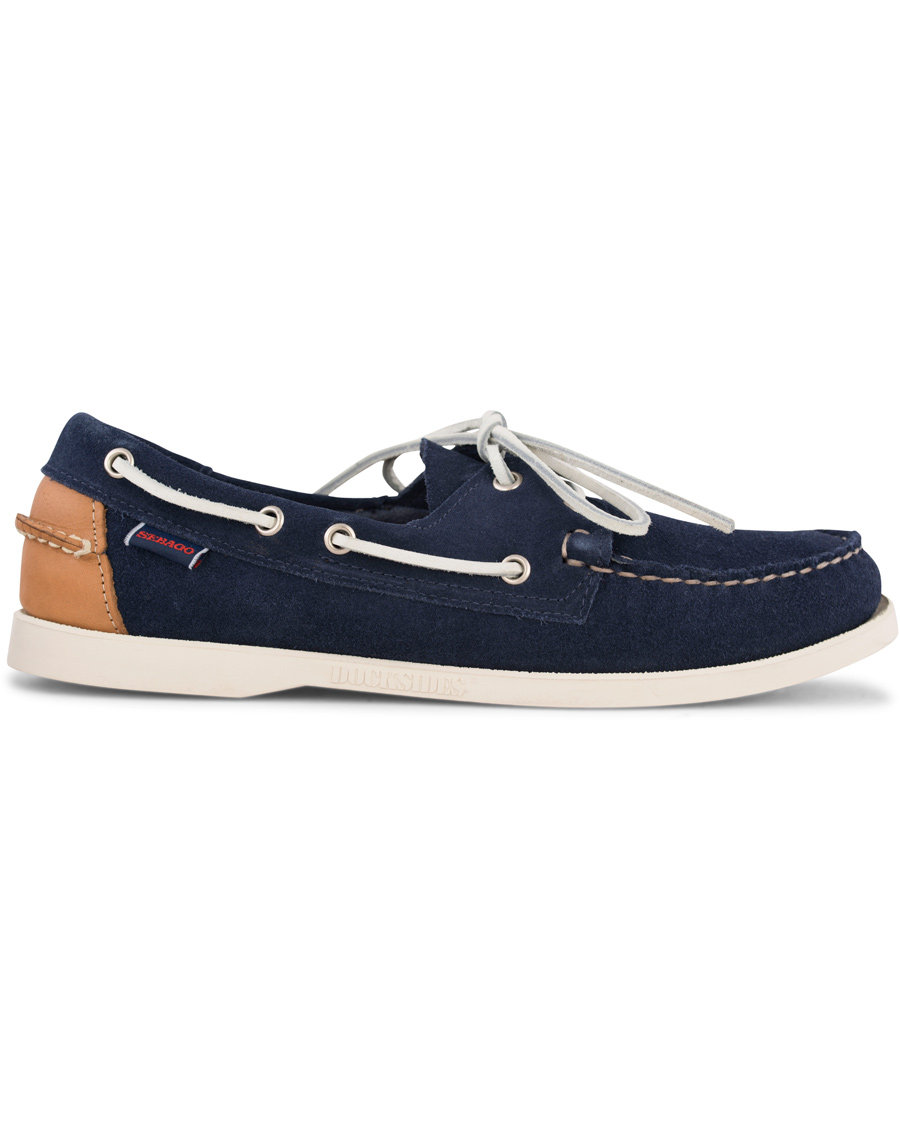 Herre | Sebago Spinnaker Navy Suede/Tan Leather | Sebago | Spinnaker Navy Suede/Tan Leather
