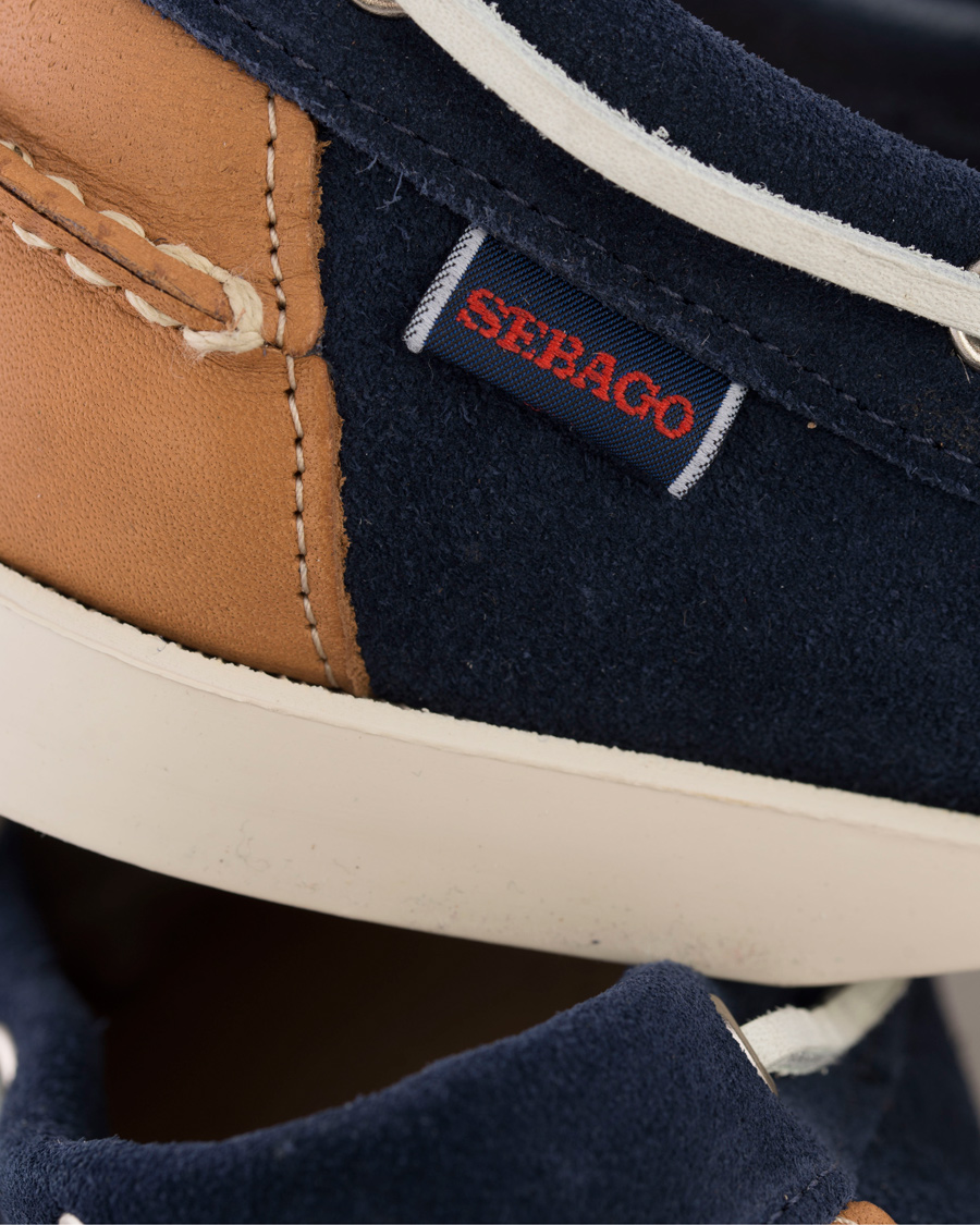 Herre | Sebago Spinnaker Navy Suede/Tan Leather | Sebago | Spinnaker Navy Suede/Tan Leather