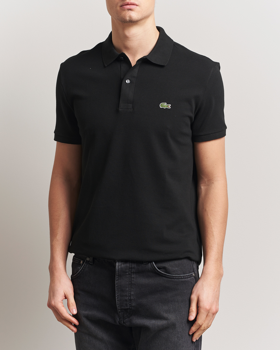 Herre | Kortærmede polotrøjer | Lacoste | Slim Fit Polo Piké Black