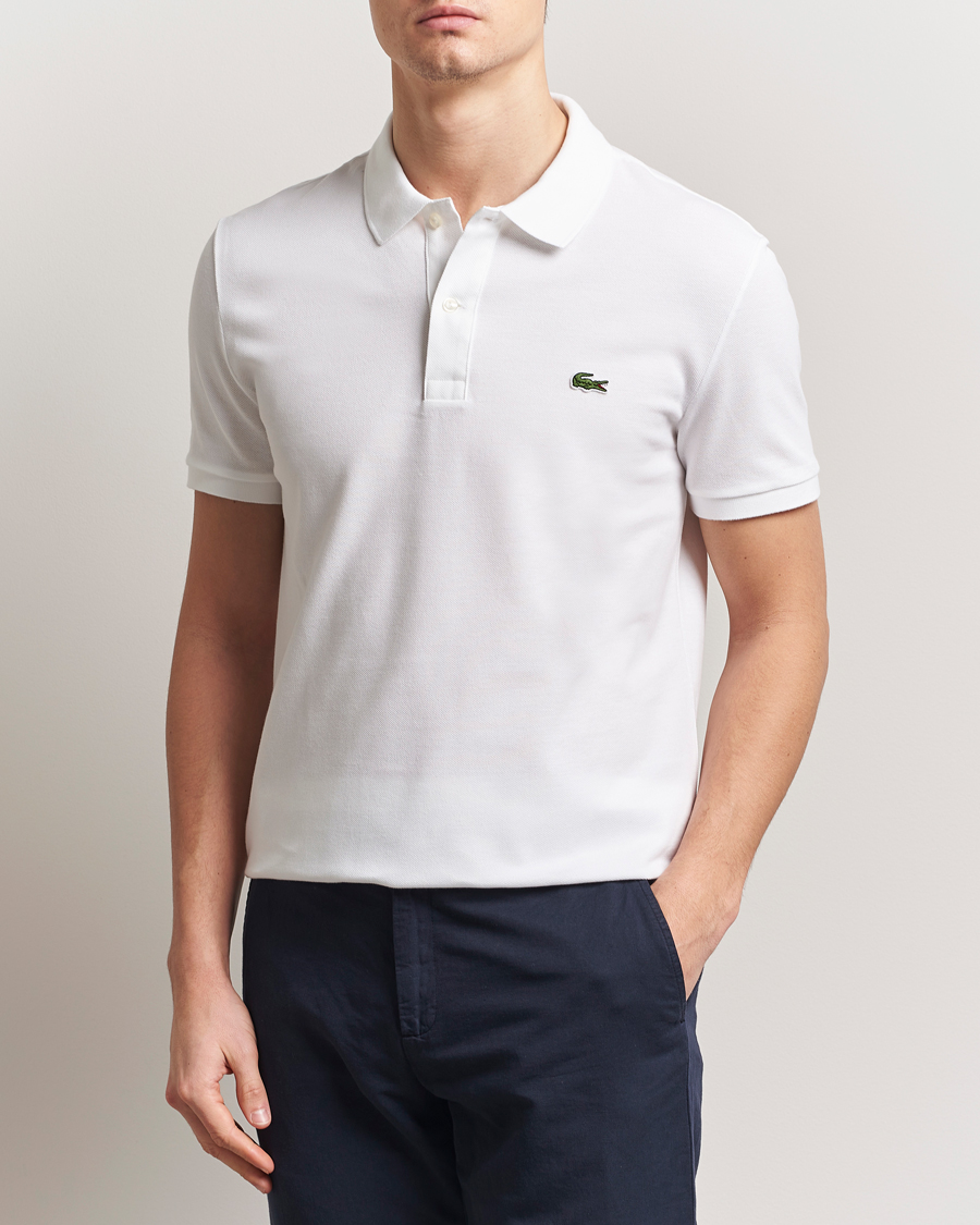 Herre | Kortærmede polotrøjer | Lacoste | Slim Fit Polo Piké White