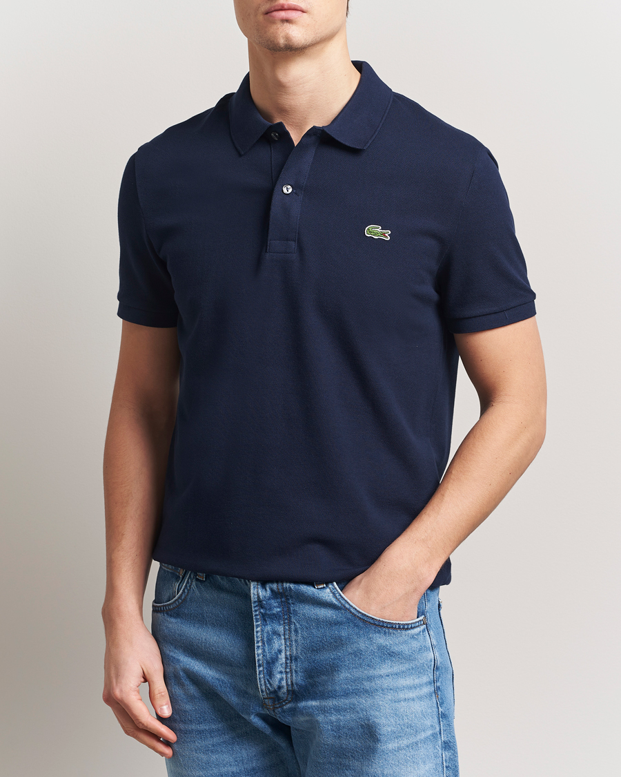 Herre | Tøj | Lacoste | Slim Fit Polo Piké Navy Blue