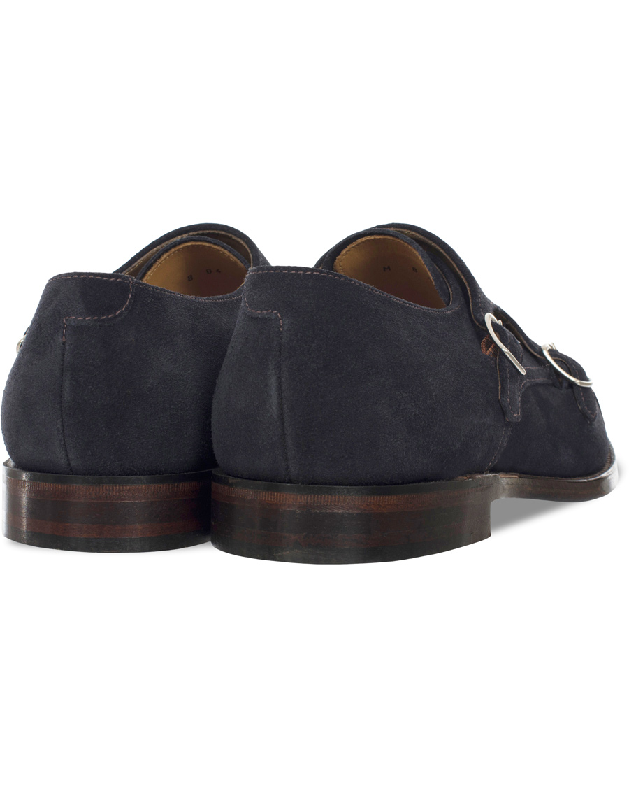 Herre | Loake 1880 MTO Cannon Monkstrap Navy Suede | Loake 1880 | MTO Cannon Monkstrap Navy Suede