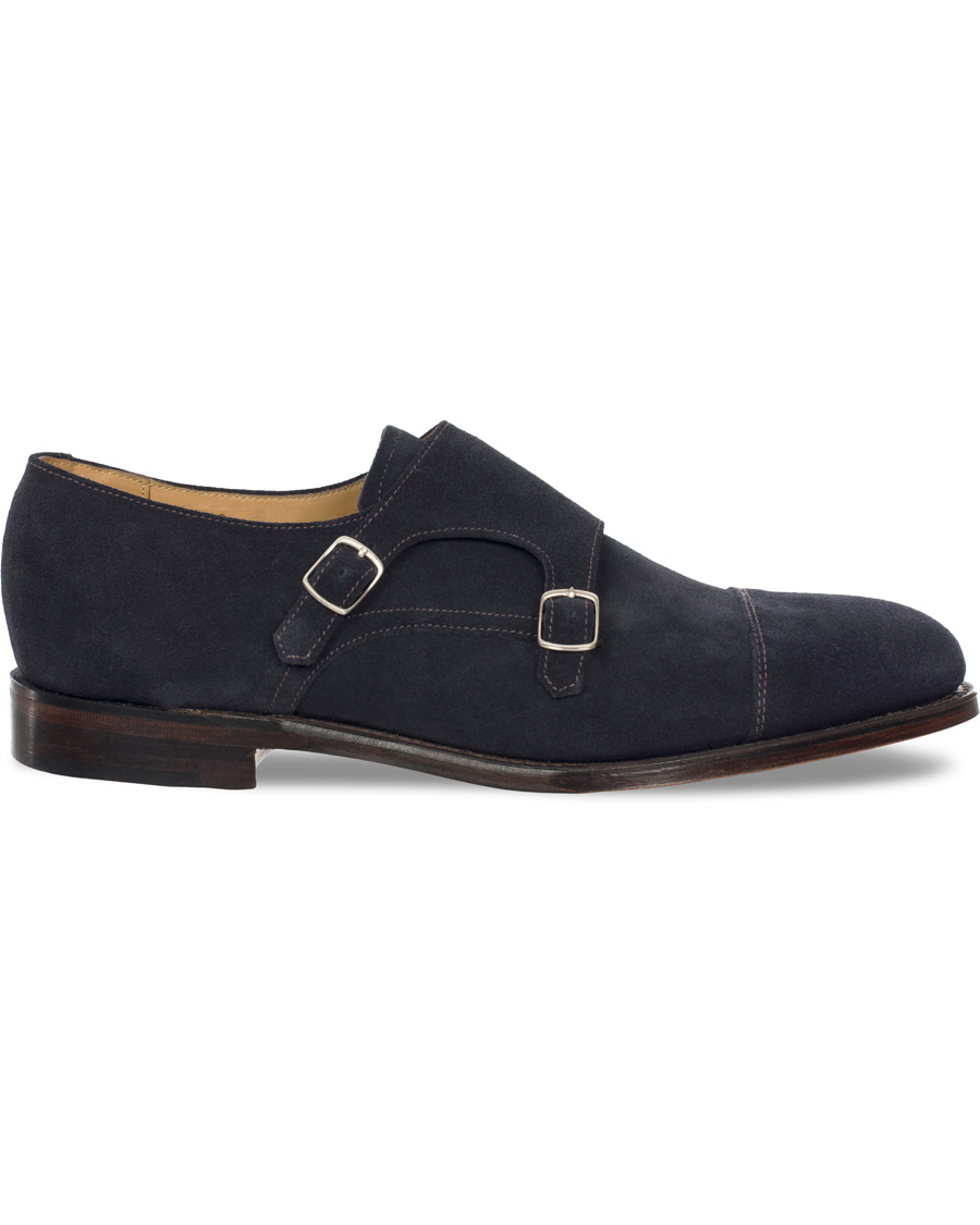 Herre | Loake 1880 MTO Cannon Monkstrap Navy Suede | Loake 1880 | MTO Cannon Monkstrap Navy Suede