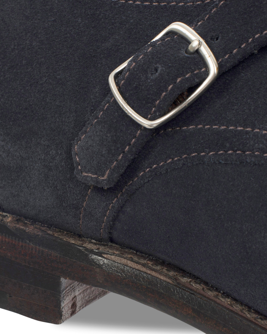 Herre | Loake 1880 MTO Cannon Monkstrap Navy Suede | Loake 1880 | MTO Cannon Monkstrap Navy Suede